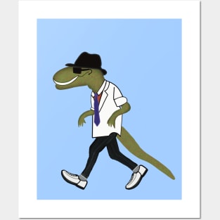 Crocodile wearing a Fedora Posters and Art